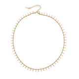 18K Gold-Plated Stainless Steel Curb Chain Womens Smooth Pendant-Like Elements Necklace 15.94 in N124 product image 2