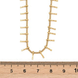 18K Gold-Plated Stainless Steel Curb Chain Womens Smooth Pendant-Like Elements Necklace 15.94 in N124 product image 3
