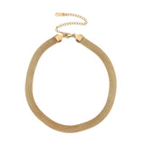 Stainless Steel Extender Womens Polished Mesh Curved Chain Necklace Gold 12.64 in N125 product image 2