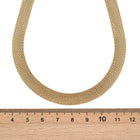 Stainless Steel Extender Womens Polished Mesh Curved Chain Necklace Gold 12.64 in N125 product image 3