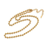 Stainless Steel Heart Link Chain Womens Shiny Heart-Shaped Necklace Gold 16.06 in N126 product image 2