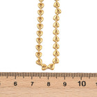 Stainless Steel Heart Link Chain Womens Shiny Heart-Shaped Necklace Gold 16.06 in N126 product image 3