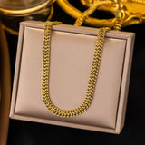 Stainless Steel Curb Chain Extender Womens Polished Shiny Necklace Gold 16.34 in N127 product image 1