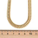 Stainless Steel Curb Chain Extender Womens Polished Shiny Necklace Gold 16.34 in N127 product image 3
