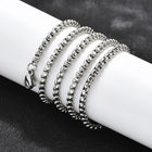 Stainless Steel Box Polished Shiny Lobster Clasp Chain Necklace Silver 23.6 in N136 product image 1