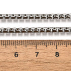 Stainless Steel Box Polished Shiny Lobster Clasp Chain Necklace Silver 23.6 in N136 product image 4