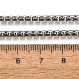 Stainless Steel Box Polished Shiny Lobster Clasp Chain Necklace Silver 23.6 in N136 product image 4