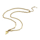 Stainless Steel Heart Extender Womens Smooth Pendant Necklace Gold 19.09 in N137 product image 2