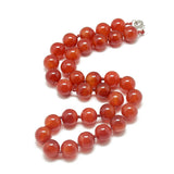 Gemstone Round Agate Jasper Tiger Eye Quartz Jade Glossy Shiny Beaded Necklace Black N141