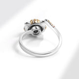 Enamel Rotating Cat Colorful Wide Shiny Face Paws Ears Adjustable Ring Silver Gold 9mm R136 product image 4