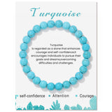 Crystal Hematite Round Flower Quartz Beaded Smooth Adjustable Stretch Bracelet Turquoise T132