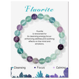 Crystal Hematite Round Flower Quartz Beaded Smooth Adjustable Stretch Bracelet Turquoise T132