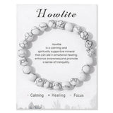Crystal Hematite Round Flower Quartz Beaded Smooth Adjustable Stretch Bracelet Turquoise T132
