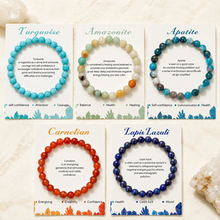 Crystal Hematite Round Flower Quartz Beaded Smooth Adjustable Stretch Bracelet Turquoise T132 product image 1