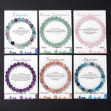Crystal Hematite Round Flower Quartz Beaded Smooth Adjustable Stretch Bracelet Turquoise T132 product image 2