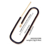 Cubic Zirconia Rectangle Pave Womens Polished Oval Necklace Green Blue Gold Red 12.99 in N146