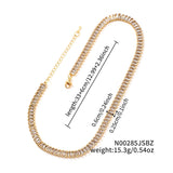 Cubic Zirconia Rectangle Pave Womens Polished Oval Necklace Green Blue Gold Red 12.99 in N146