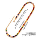 Cubic Zirconia Rectangle Pave Womens Polished Oval Necklace Green Blue Gold Red 12.99 in N146