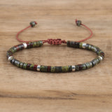 Gemstone Crystal Agate Quartz Opal Aquamarine Smooth Dragon Adjustable Beaded Bracelet Turquoise Red Green White T134