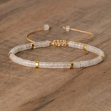 Gemstone Crystal Agate Quartz Opal Aquamarine Smooth Dragon Adjustable Beaded Bracelet Turquoise Red Green White T134
