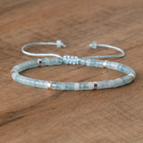 Gemstone Crystal Agate Quartz Opal Aquamarine Smooth Dragon Adjustable Beaded Bracelet Turquoise Red Green White T134