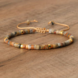 Gemstone Crystal Agate Quartz Opal Aquamarine Smooth Dragon Adjustable Beaded Bracelet Turquoise Red Green White T134