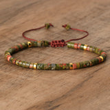 Gemstone Crystal Agate Quartz Opal Aquamarine Smooth Dragon Adjustable Beaded Bracelet Turquoise Red Green White T134