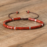 Gemstone Crystal Agate Quartz Opal Aquamarine Smooth Dragon Adjustable Beaded Bracelet Turquoise Red Green White T134