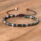 Gemstone Crystal Agate Quartz Opal Aquamarine Smooth Dragon Adjustable Beaded Bracelet Turquoise Red Green White T134