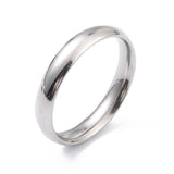 4MM Silver Gold Plated Stainless Steel Men Women Wedding Ring Band Size R60