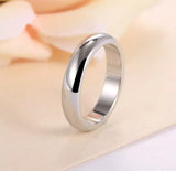 Stainless Steel Plain Band Rings Gold Size 5-12 Silver Gold Purple 4mm Z734
