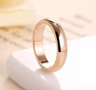 Stainless Steel Plain Band Rings Gold Size 5-12 Silver Gold Purple 4mm Z734