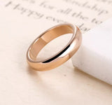 Stainless Steel Plain Band Rings Gold Size 5-12 Silver Gold Purple 4mm Z734