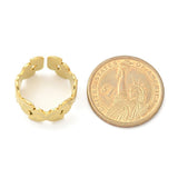 18K Gold-Plated Stainless Steel Butterfly Womens Polished Shiny Adjustable Open Cuff Ring R150 product image 5