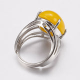 Gemstone Oval Jasper Wide Smooth Polished Snowflake Band Ring Silver Red 4mm R199