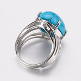 Gemstone Oval Jasper Wide Smooth Polished Snowflake Band Ring Silver Red 4mm R199