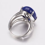 Gemstone Oval Jasper Wide Smooth Polished Snowflake Band Ring Silver Red 4mm R199