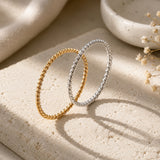Stainless Steel Wide Size 6-8.3 Womens Shiny Twisted All Visible Ring Silver Gold 1mm R200 product image 2