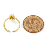 18K Gold-Plated Cubic Zirconia Micro Pave Turtle Polished Adjustable Open Cuff Ring R207 product image 5