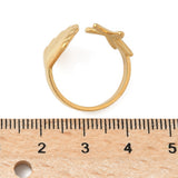 18K Gold-Plated Stainless Steel Starfish Ocean Polished Star Adjustable Cuff Ring R219 product image 5