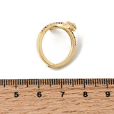 18K Gold-Plated Cubic Zirconia Micro Pave Snake Wide Polished Open Ring 24mm R221 product image 5