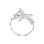 18K Gold-Plated Stainless Steel Starfish Textured Star Adjustable Open Cuff Ring Silver R236