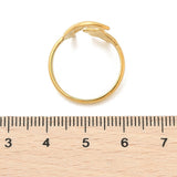 18K Gold-Plated Stainless Steel Star Moon Womens Polished Adjustable Cuff Ring R241 product image 5