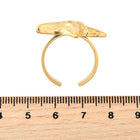 Stainless Steel Starfish Ocean Womens Polished Textured Shiny Star Adjustable Cuff Ring Gold R245 product image 5