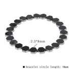 Hematite Hexagon Beaded Mens Shiny Adjustable Stretch Bracelet Black Gray Silver 7.48 in T136 product image 1