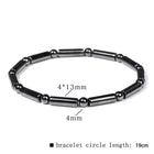 Hematite Cuboid Beaded Mens Cylindrical Adjustable Stretch Bracelet Black Gray 7.48 in T141 product image 2