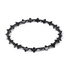 Hematite Bicone Beaded Mens Shiny Triangle Adjustable Stretch Bracelet Black Dark 7.48 in T142 product image 1