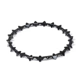 Hematite Bicone Beaded Mens Shiny Triangle Adjustable Stretch Bracelet Black Dark 7.48 in T142 product image 1