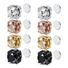 Men Women Stainless Steel Magnetic Stud Earrings Non-Piercing Clip on E42