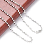 Stainless Steel Ball Polished Shiny Slide Clasp Chain Necklace Silver 23.6 in N150 product image 3